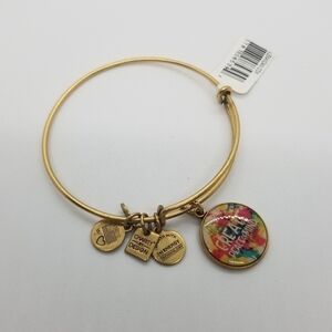 NWT Alex and Ani gold tone bracelet Create Peace of Mind